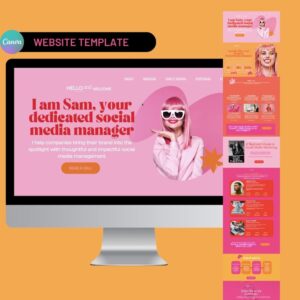 Bold Social Media Manager Website Template