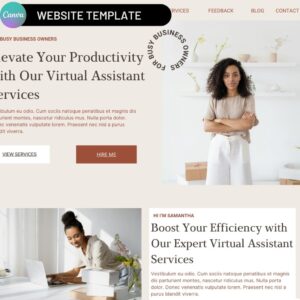 Virtual Assistant Website Template – Canva Editable