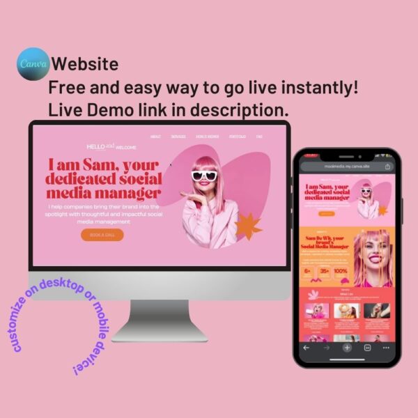 Bold Social Media Manager Website Template Bold Social Media Manager Website Template