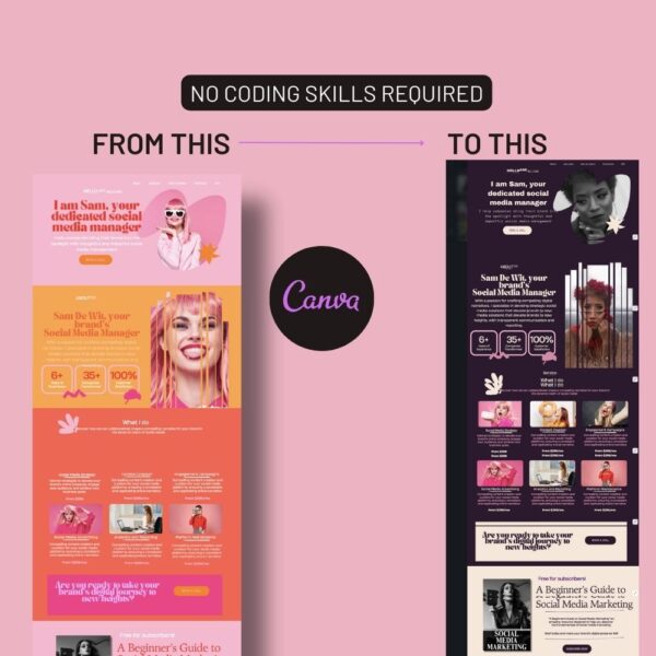 Bold Social Media Manager Website Template Bold Social Media Manager Website Template