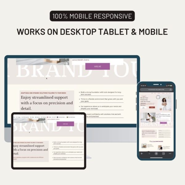 Virtual Assistant Website Template – Canva Editable