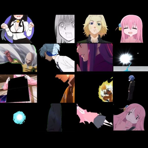 Anime Green Screen & Transparent WEBM Overlays