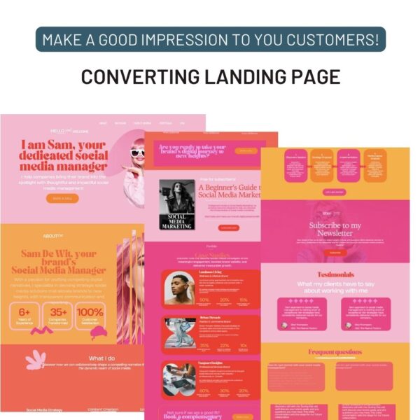 Bold Social Media Manager Website Template Bold Social Media Manager Website Template