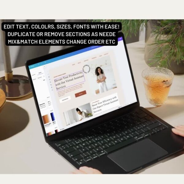 Virtual Assistant Website Template – Canva Editable