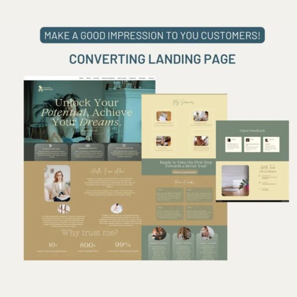 6 Life Coach Website Template