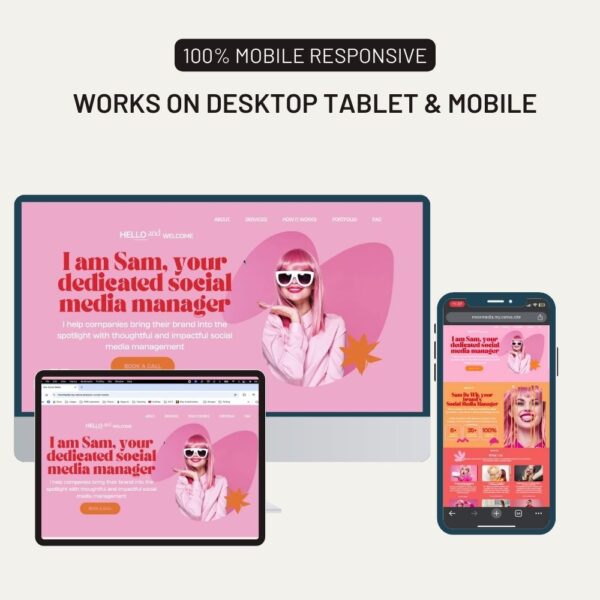 Bold Social Media Manager Website Template Bold Social Media Manager Website Template