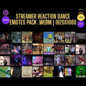 Streamer Reaction Dance Emotes Pack (.WEBM)