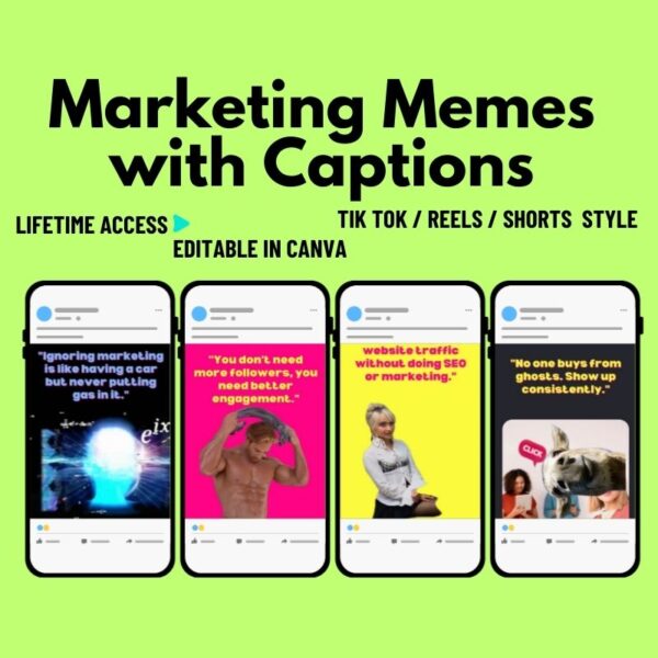 Marketing Meme Templates: Canva Editable Social Media Content Marketing Meme Templates: Canva Editable Social Media Content